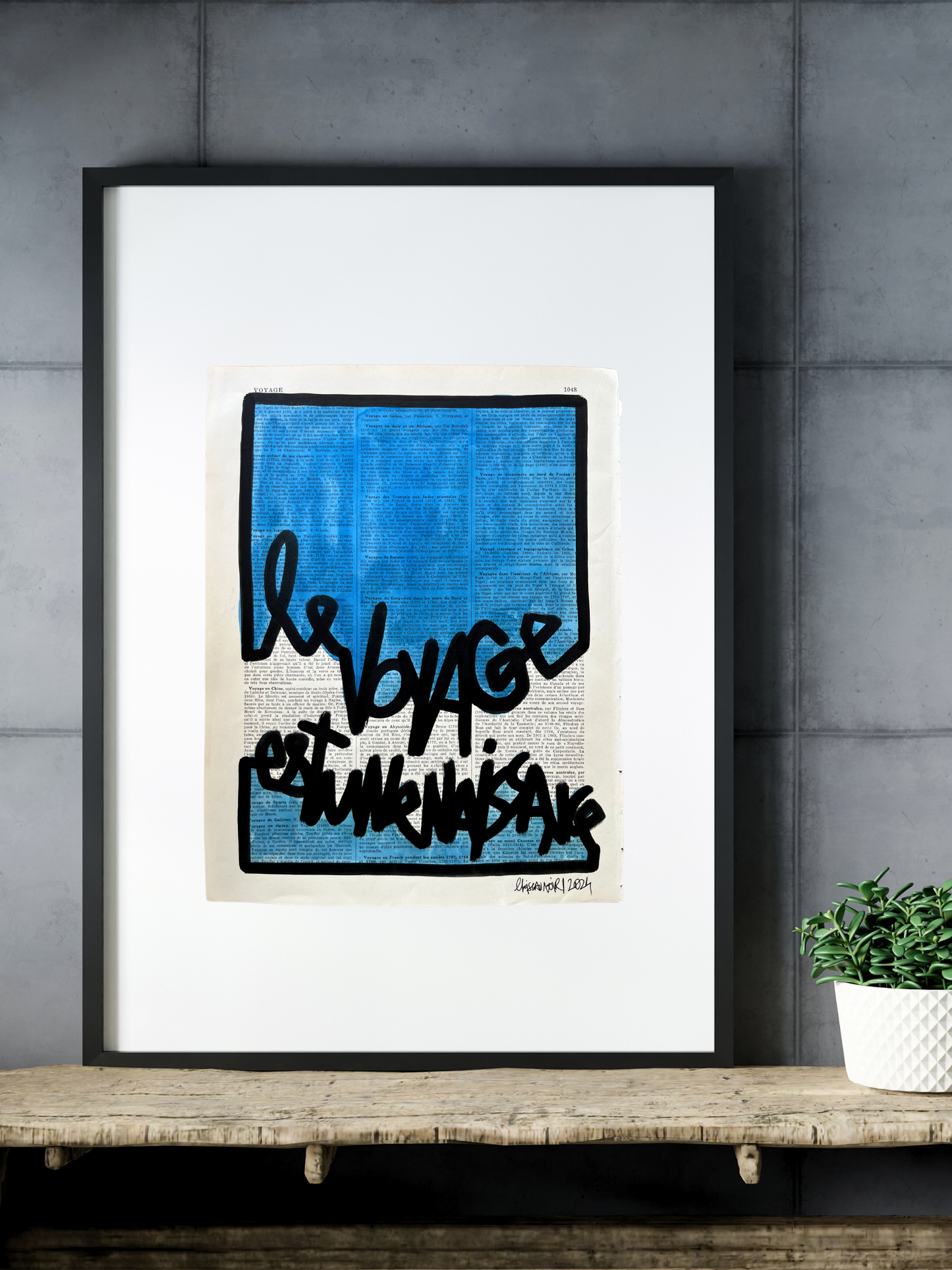 Original poster / Frame "The journey is a birth"