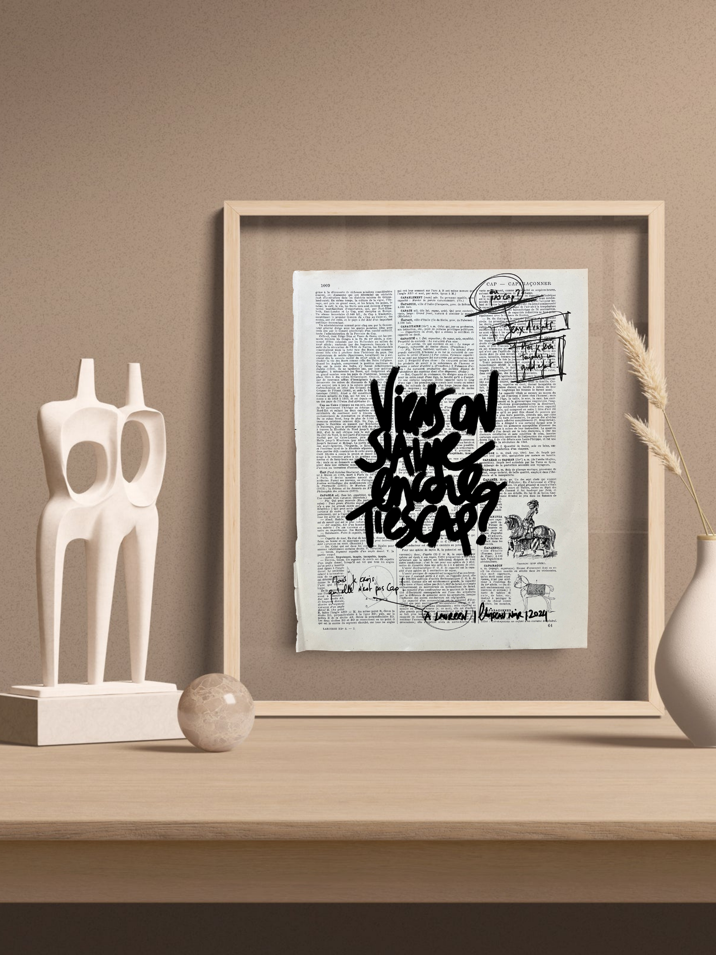 Original poster / Frame "Come on, let's love each other again, are you up for it?"