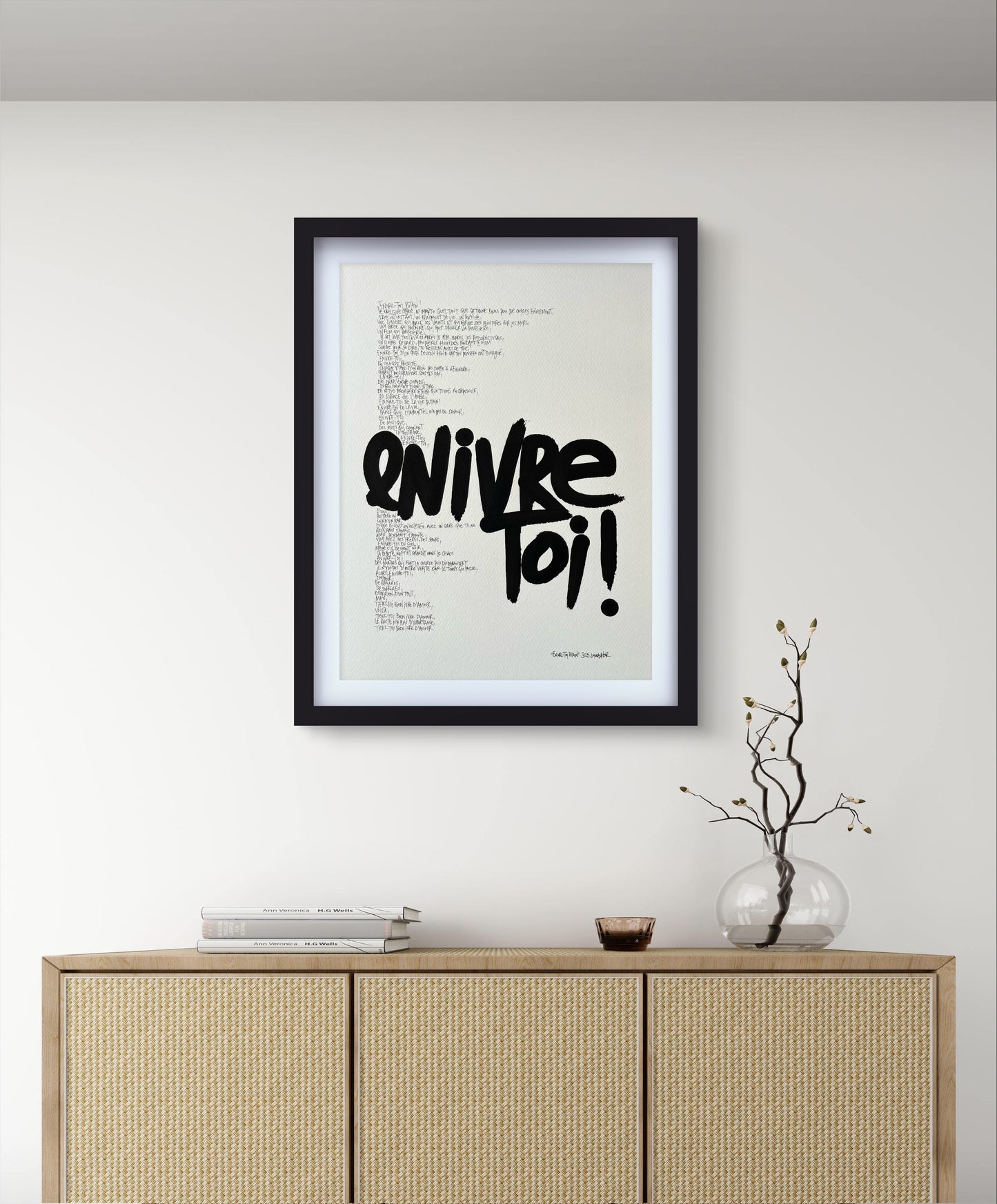 Affiche reproduction "Enivre-toi" 100 exemplaires numérotés et signés