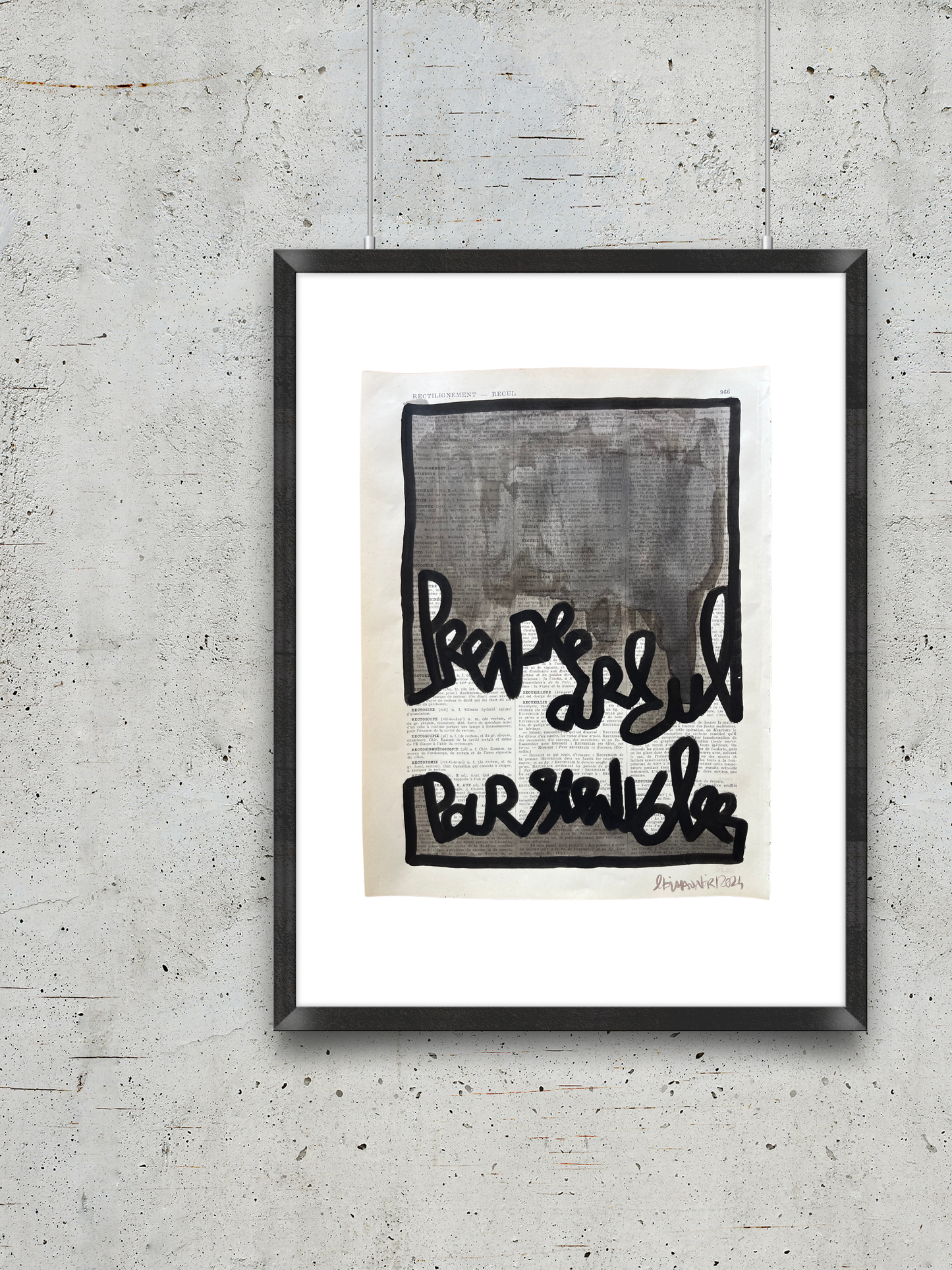Original poster / Frame "Take a step back to take flight"