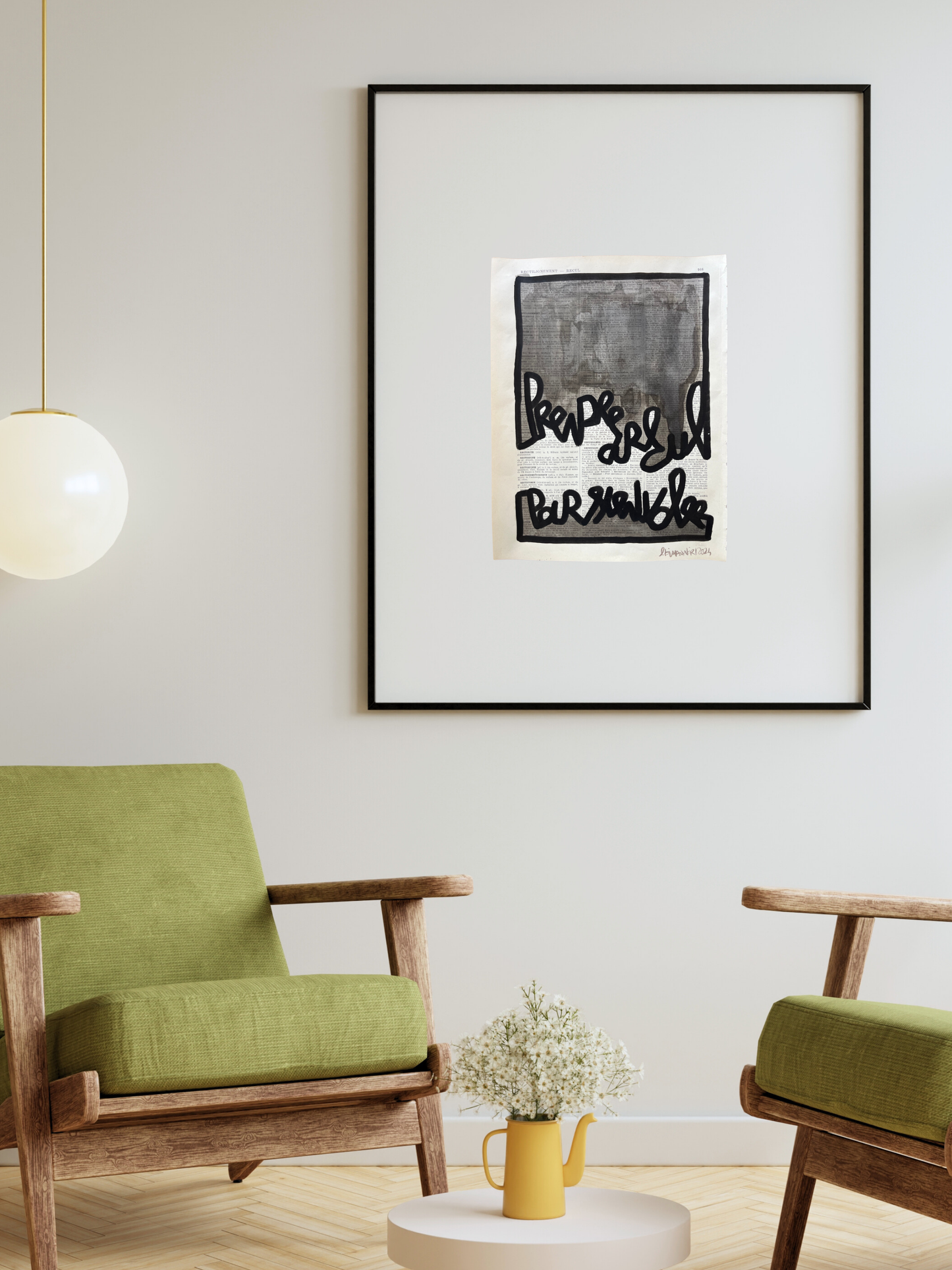 Original poster / Frame "Take a step back to take flight"