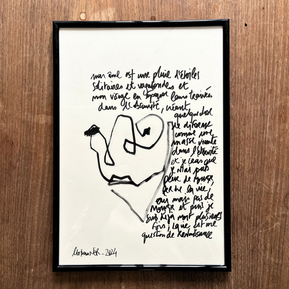 Cadre original "Mon âme est une pluie d'étoiles"