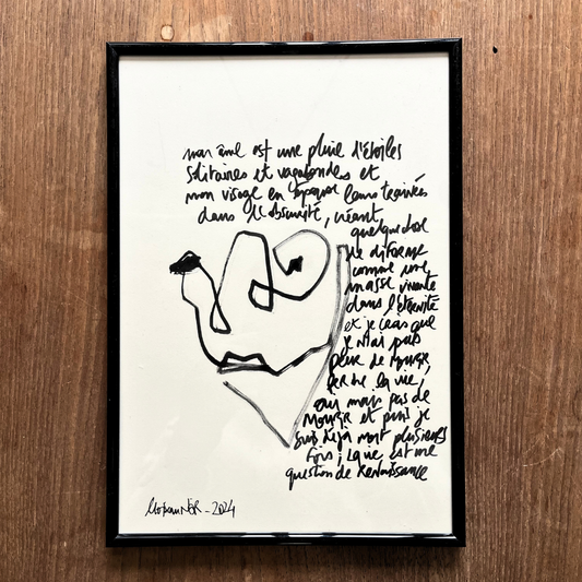Cadre original "Mon âme est une pluie d'étoiles"