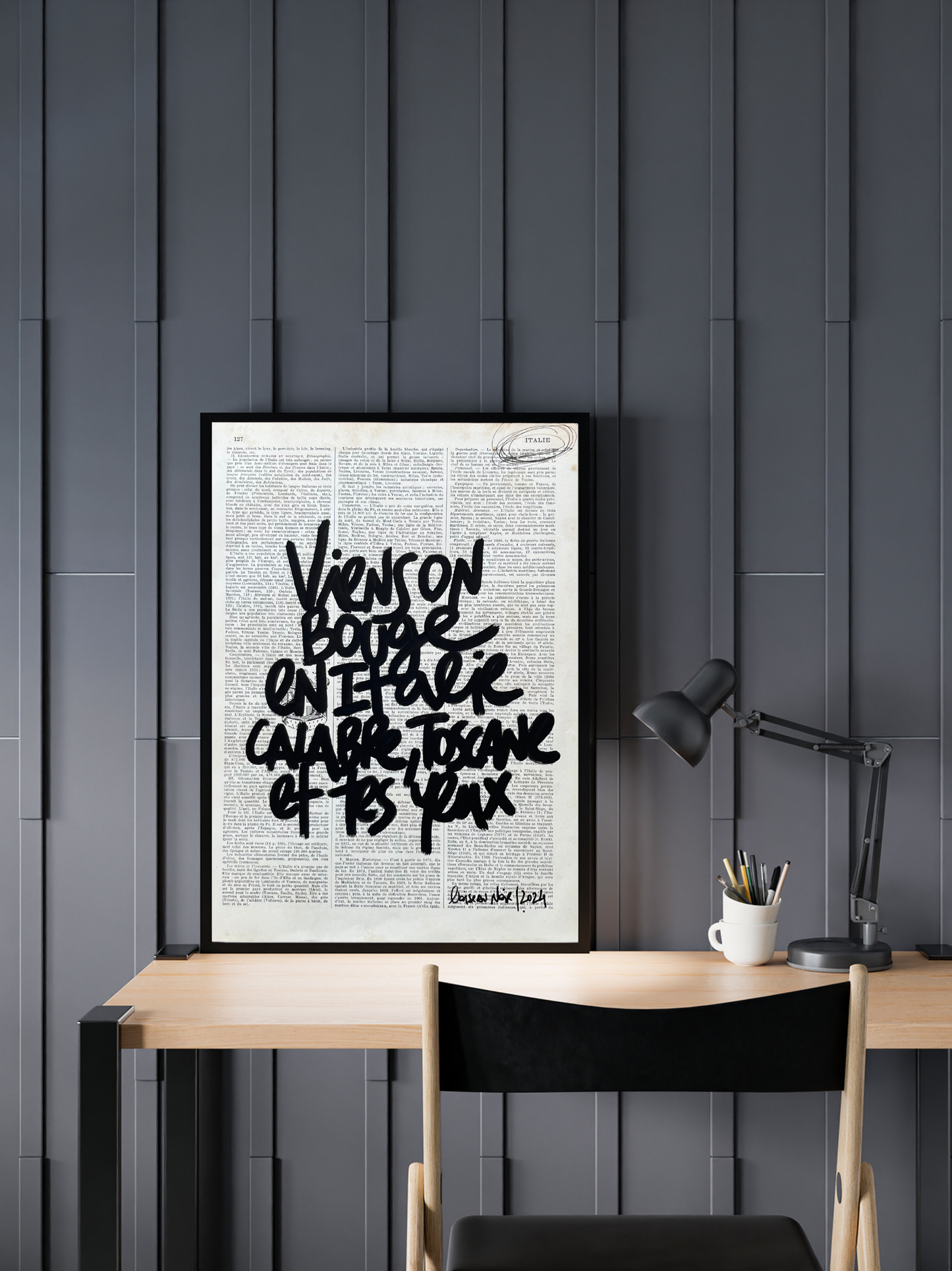 Original poster / Frame "Come on, let's move to Italy, Calabria, Tuscany and your eyes"