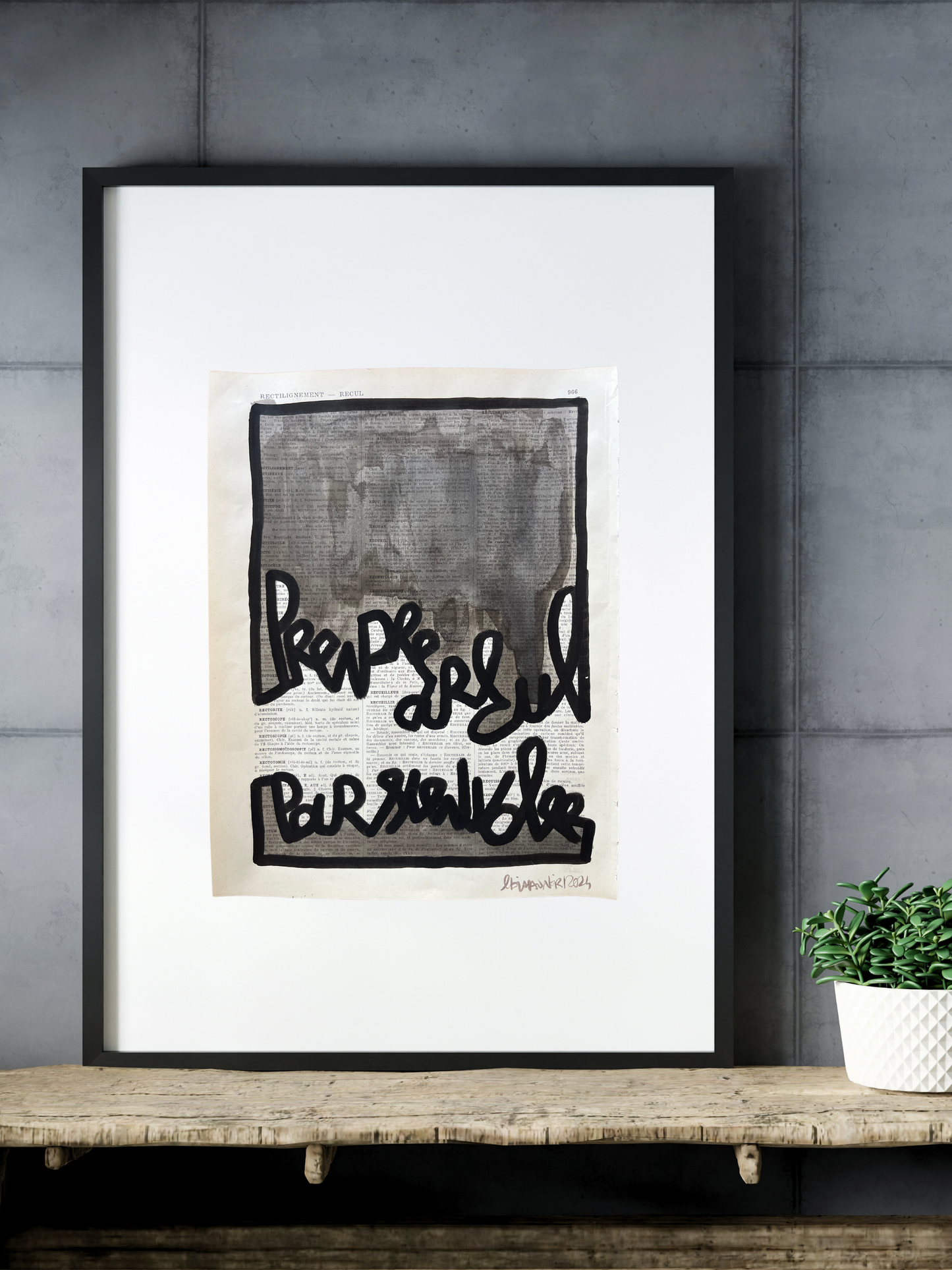 Original poster / Frame "Take a step back to take flight"