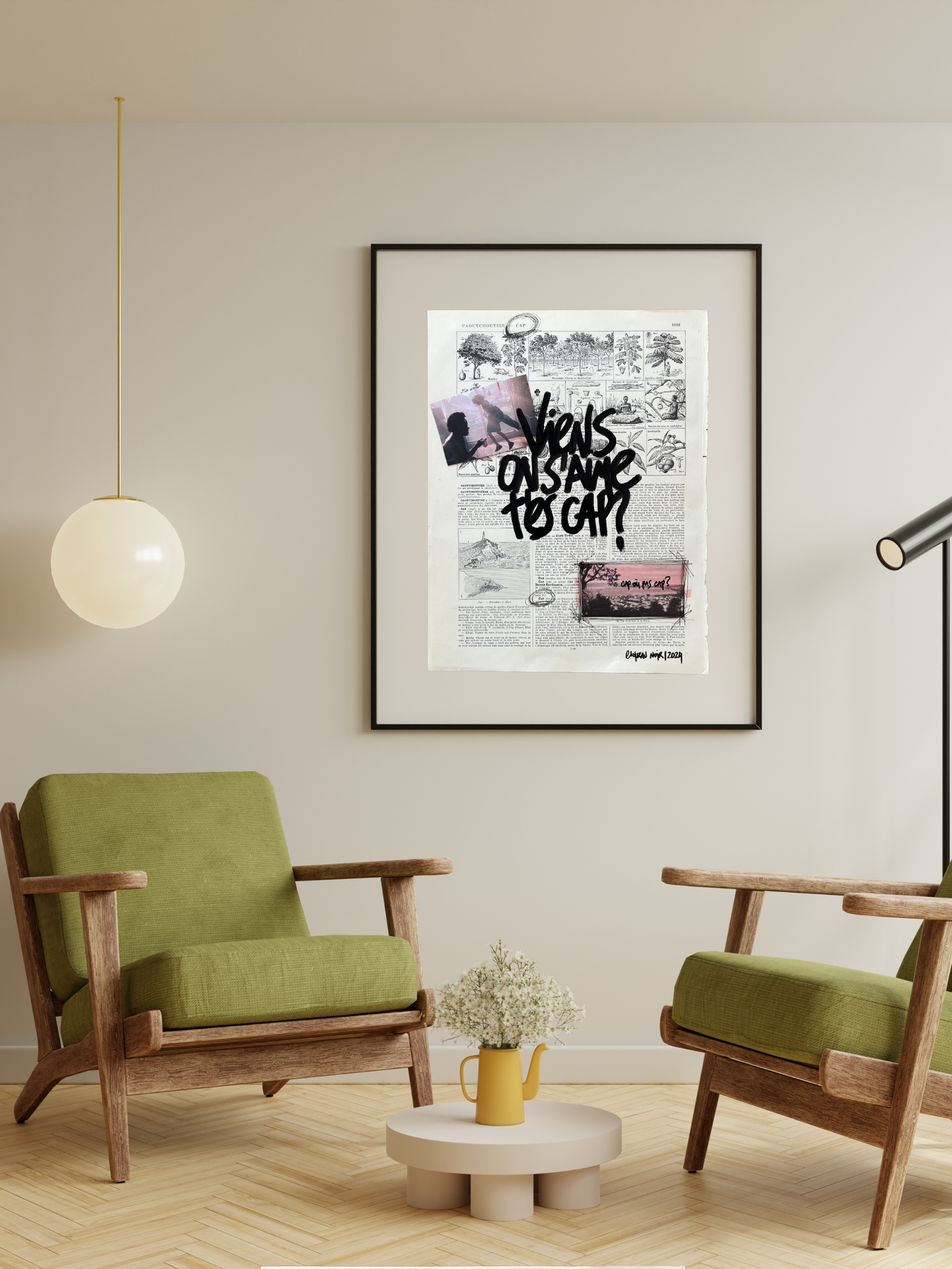 Affiche originale / Cadre "Viens on s'aime t'es cap ?"