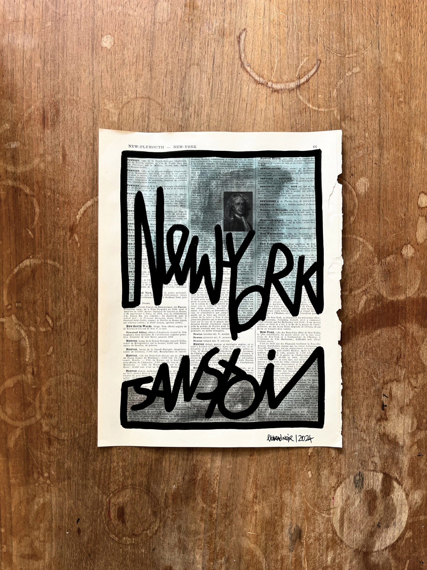 Original poster / Frame "New York without you"