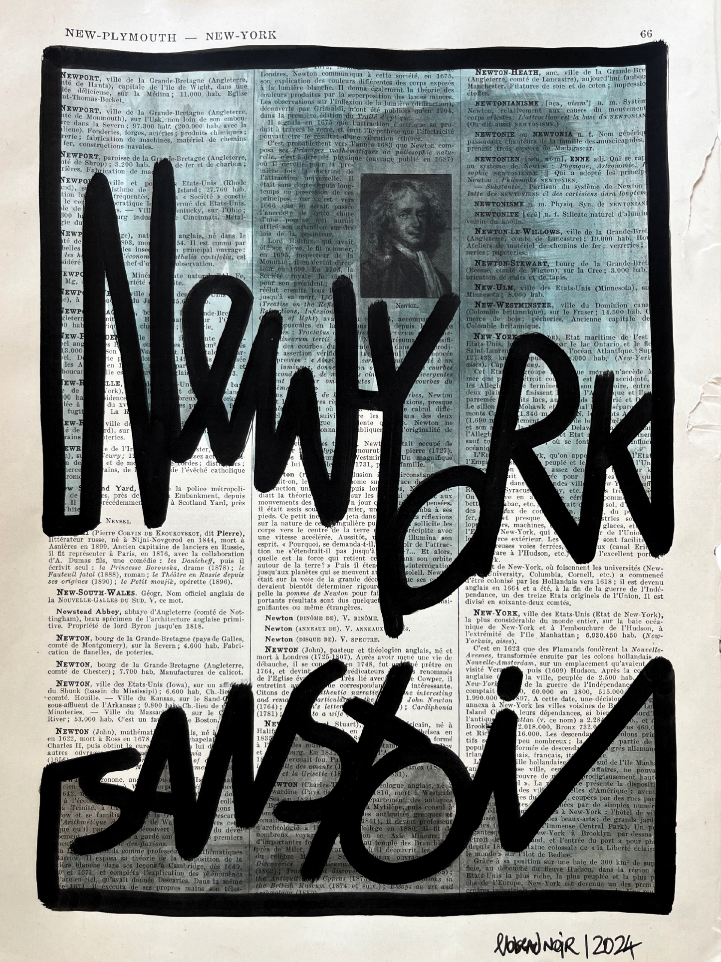 Original poster / Frame "New York without you"