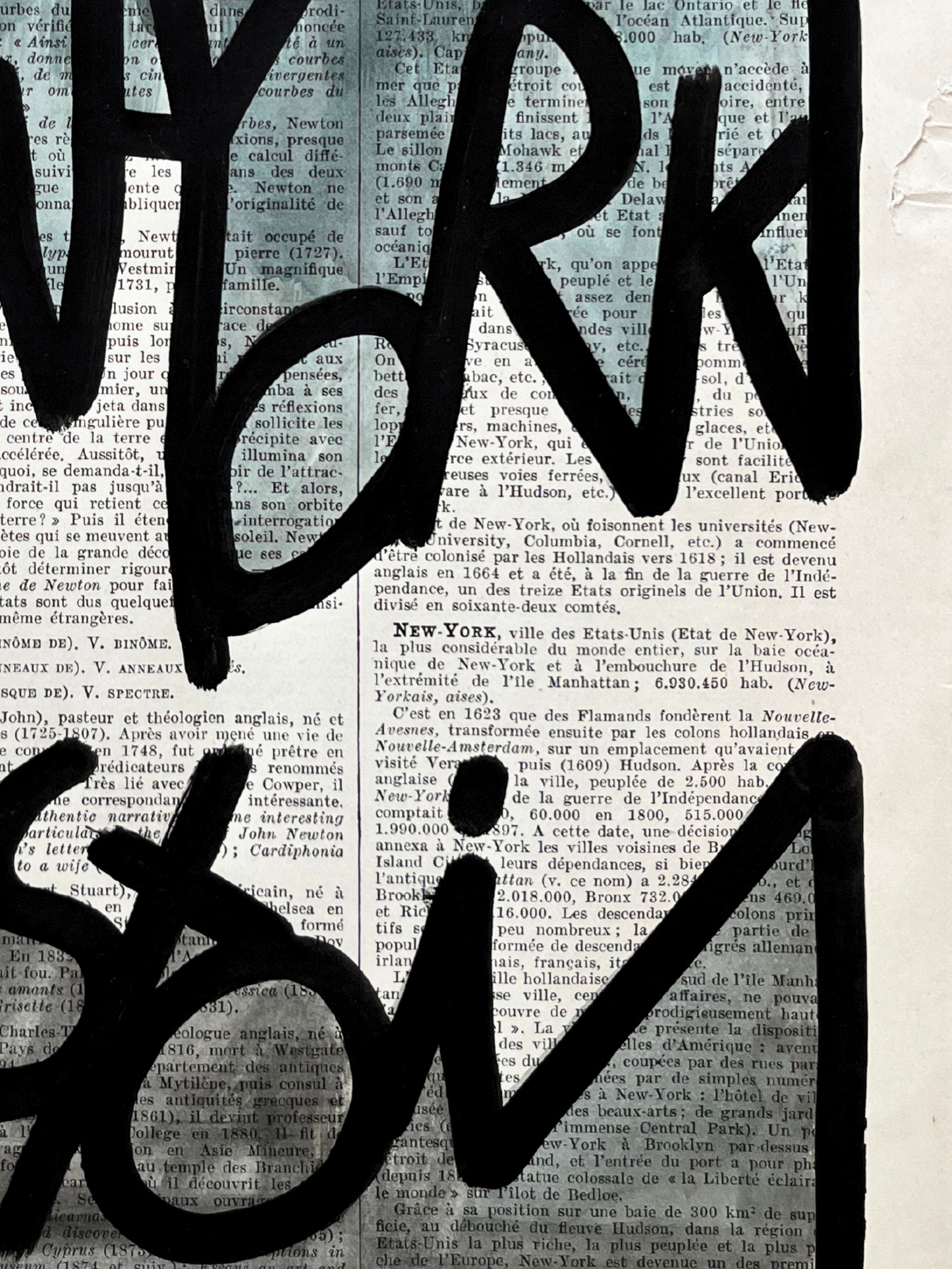 Original poster / Frame "New York without you"