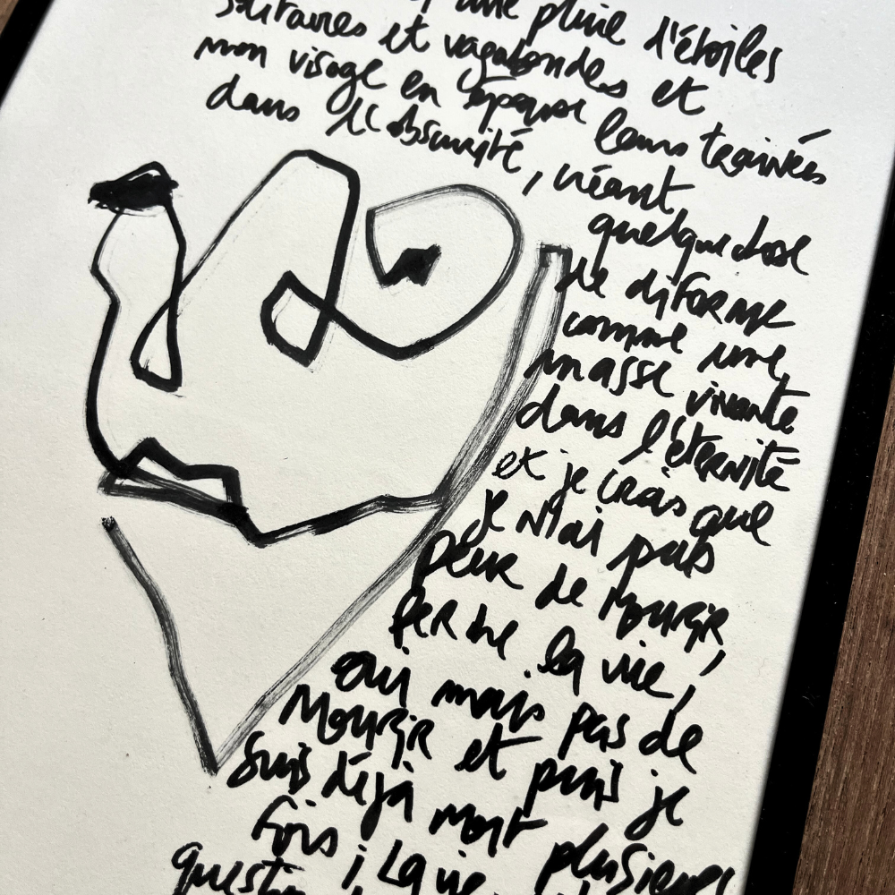 Cadre original "Mon âme est une pluie d'étoiles"