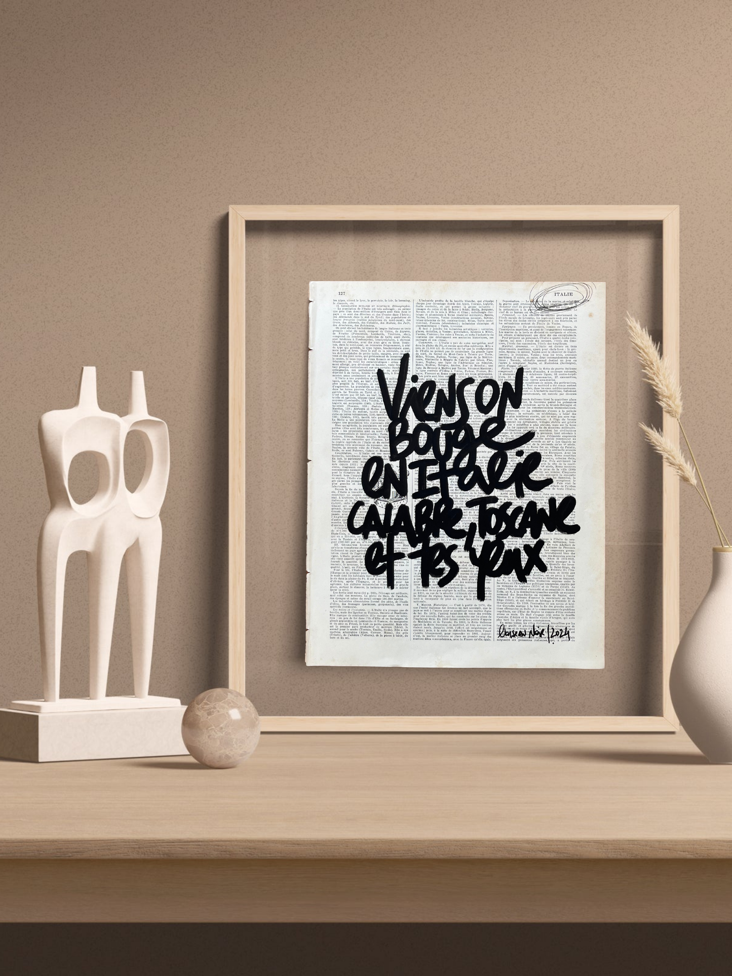 Original poster / Frame "Come on, let's move to Italy, Calabria, Tuscany and your eyes"