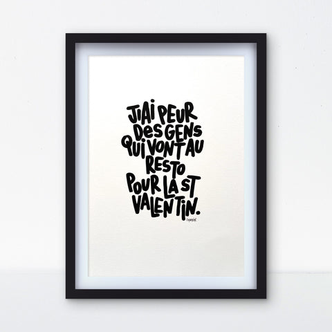 RESTO I Œuvre originale encadrée de L’oiseau noir 30x42