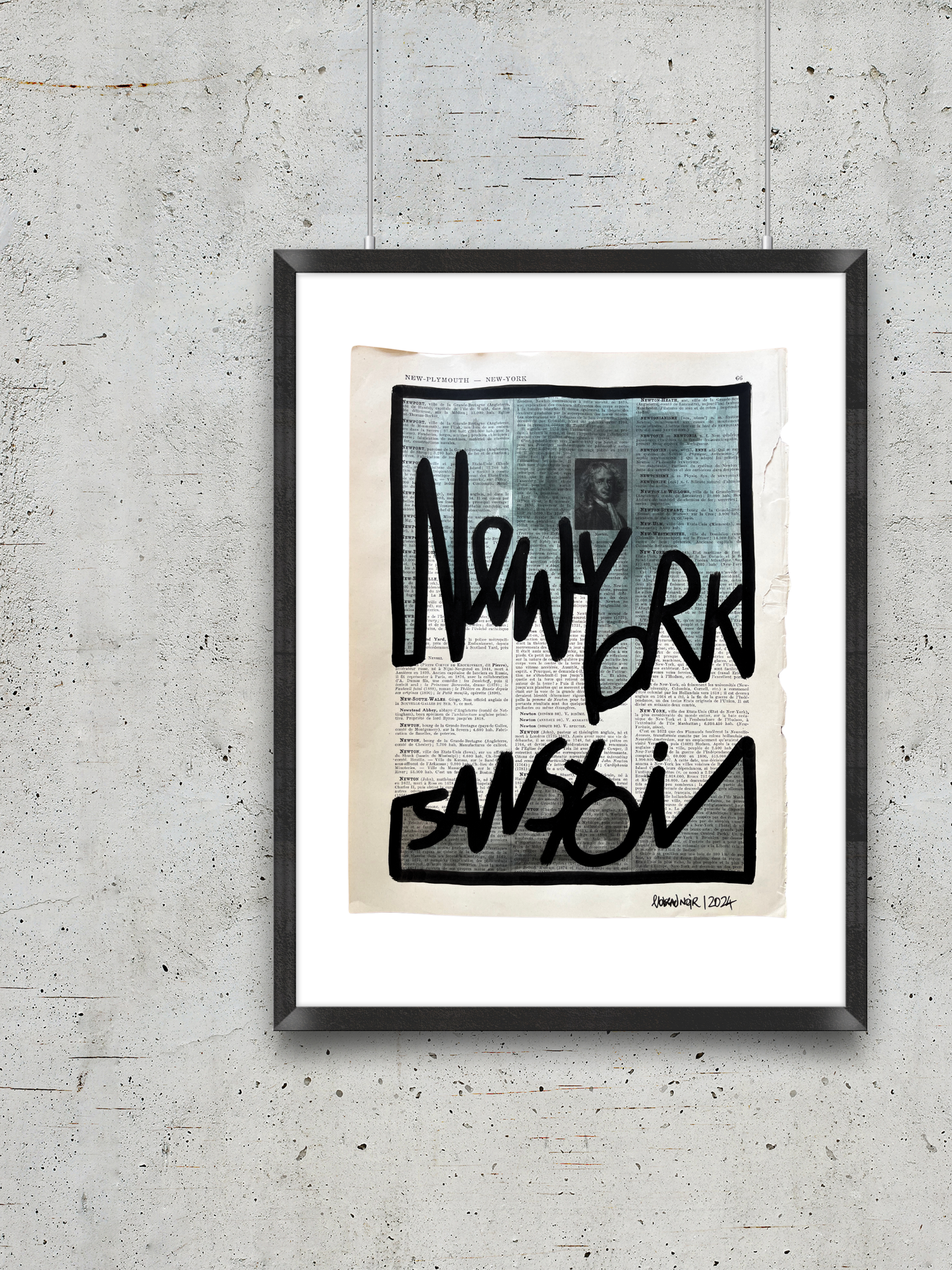 Original poster / Frame "New York without you"