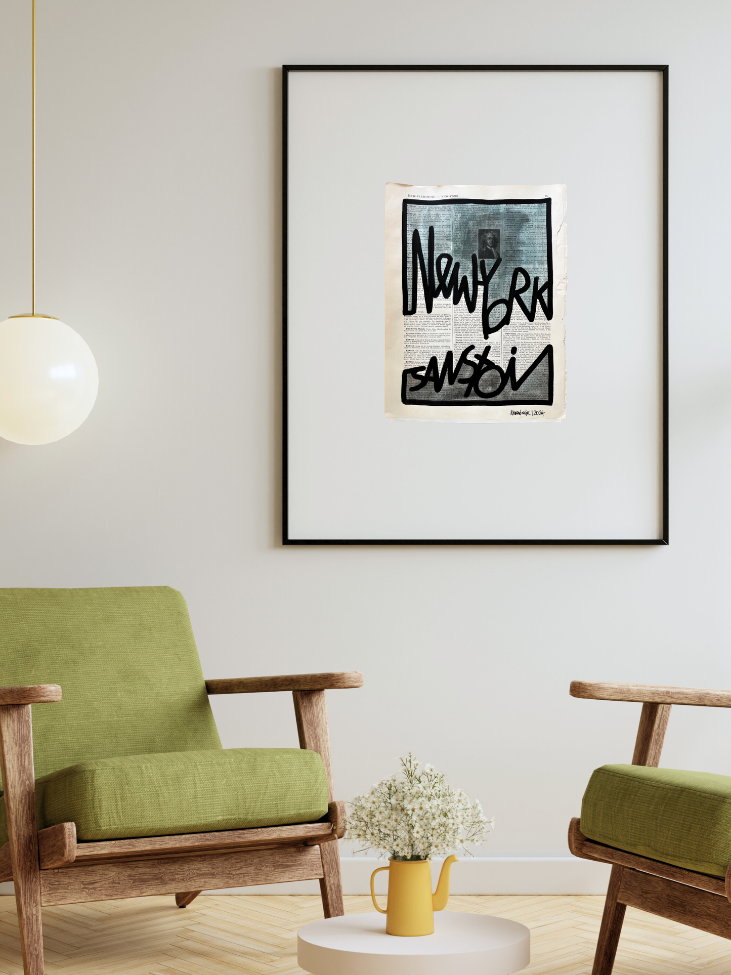 Original poster / Frame "New York without you"