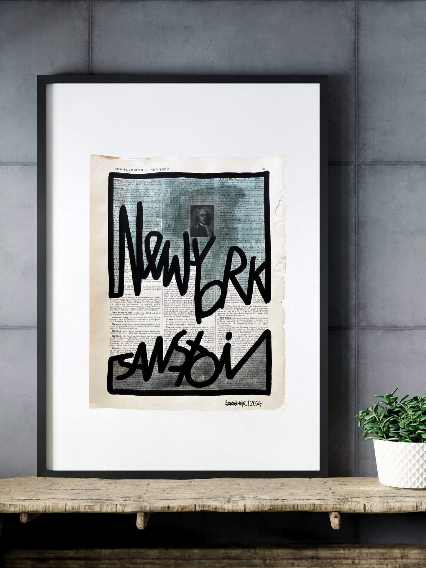 Original poster / Frame "New York without you"