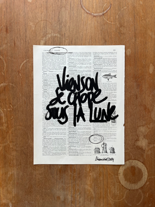 Affiche originale / Cadre "Viens on se chope sous la lune"
