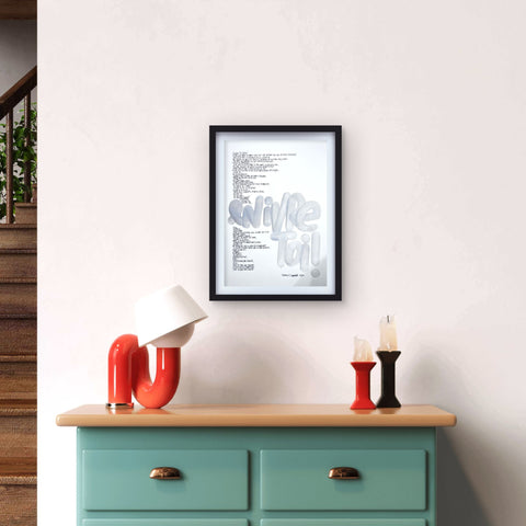 Affiche reproduction "Enivre-toi" rehaussée 100 exemplaires numérotés et signés 30x42