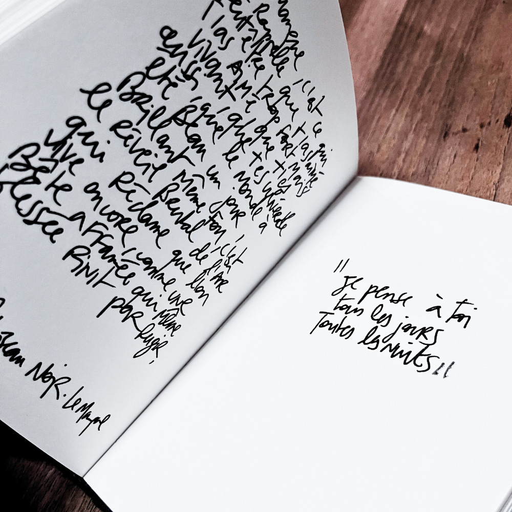 Carnet d'écriture et de croquis personnalisé avec textes originaux de l'artiste