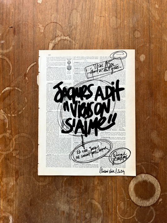 Affiche originale / Cadre "Jacques a dit Viens on s'aime"