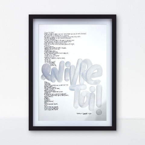 Affiche reproduction "Enivre-toi" rehaussée 100 exemplaires numérotés et signés 30x42