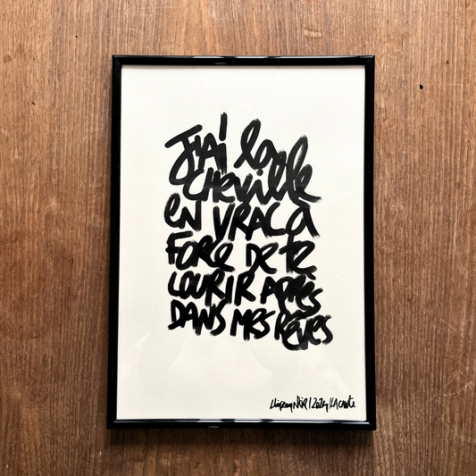 Cadre original "J'ai la cheville en vrac"