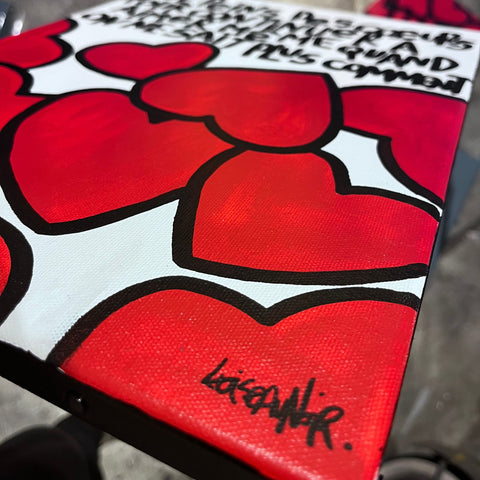 Aimer encore I Œuvre originale sur toile de L’oiseau noir 35x27