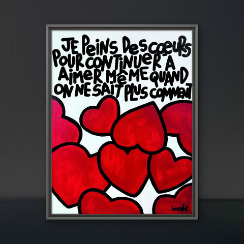 Aimer encore I Œuvre originale sur toile de L’oiseau noir 35x27