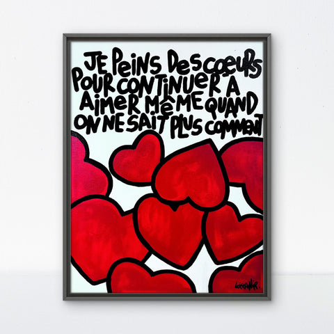 Aimer encore I Œuvre originale sur toile de L’oiseau noir 35x27