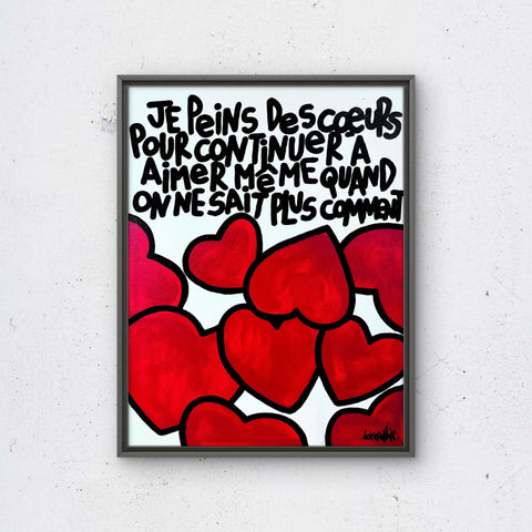 Aimer encore I Œuvre originale sur toile de L’oiseau noir 35x27