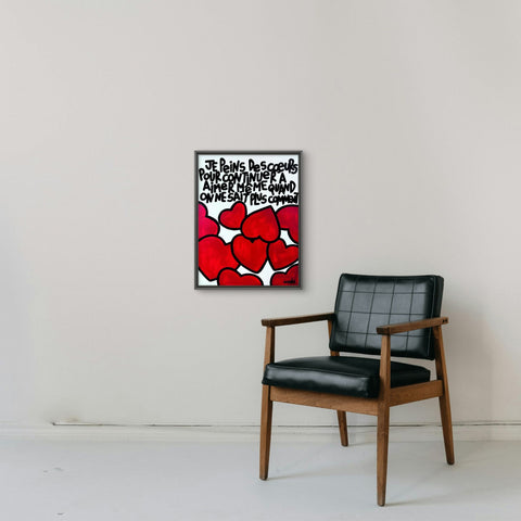 Aimer encore I Œuvre originale sur toile de L’oiseau noir 35x27