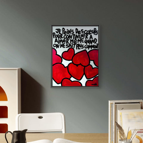 Aimer encore I Œuvre originale sur toile de L’oiseau noir 35x27