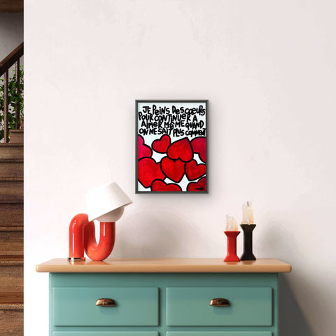 Aimer encore I Œuvre originale sur toile de L’oiseau noir 35x27