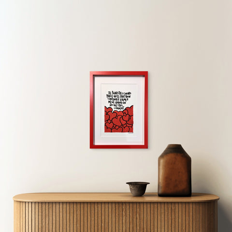 Aimer encore I Œuvre originale encadrée de L’oiseau noir I 21x30