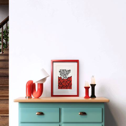 Aimer encore I Œuvre originale encadrée de L’oiseau noir I 21x30