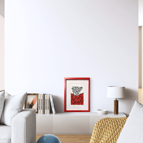 Aimer encore I Œuvre originale encadrée de L’oiseau noir I 21x30