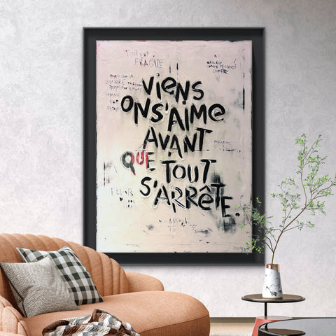 AVANT QUE TOUT S'ARRÊTE I Œuvre originale sur toile de L’oiseau noir 100x70