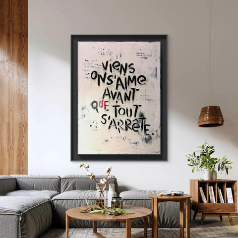 AVANT QUE TOUT S'ARRÊTE I Œuvre originale sur toile de L’oiseau noir 100x70