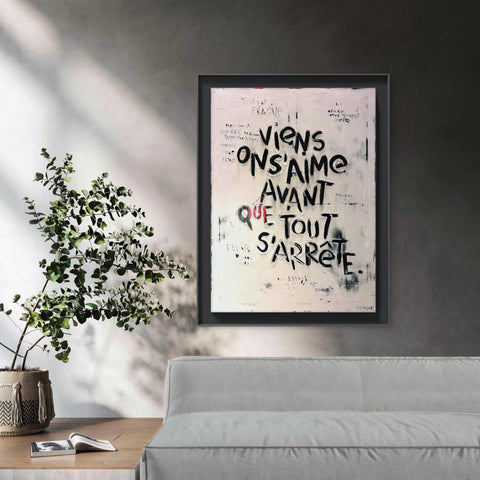 AVANT QUE TOUT S'ARRÊTE I Œuvre originale sur toile de L’oiseau noir 100x70