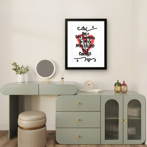 Affiche "Avec des bombes" 50 exemplaires numérotées et signées 30x40