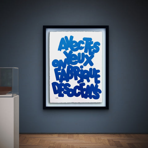 Avec tes yeux  I Œuvre originale de L’oiseau noir 56x76