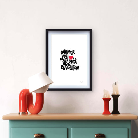 Affiche reproduction "Révolution" 50 exemplaires numérotés et signés 30x42