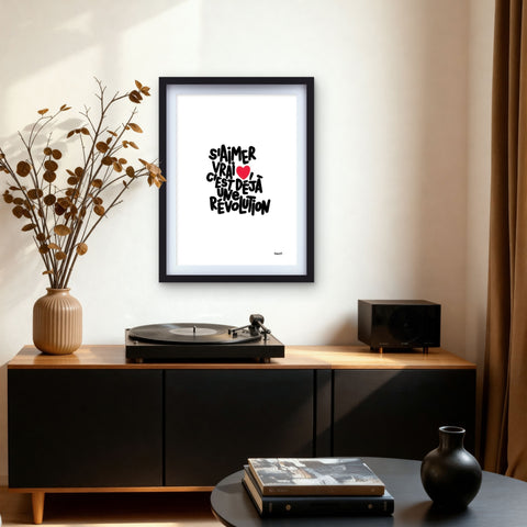 Affiche reproduction "Révolution" 50 exemplaires numérotés et signés 30x42