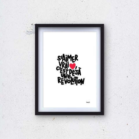 Affiche reproduction "Révolution" 50 exemplaires numérotés et signés 30x42