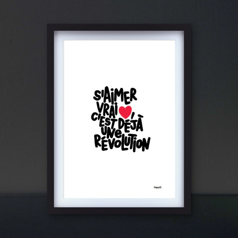 Affiche reproduction "Révolution" 50 exemplaires numérotés et signés 30x42