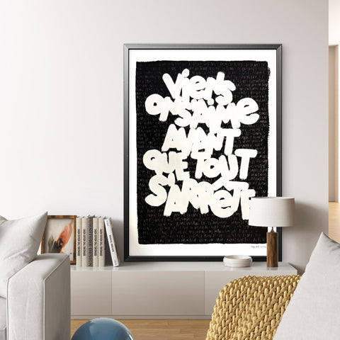 Affiche Sérigraphie "Avant que tout s'arrête" 150 exemplaires numérotées et signées 50x70