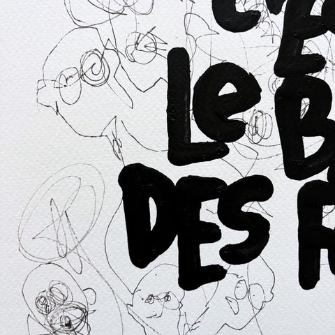 Bal des fous I Œuvre originale de L’oiseau noir 46x61