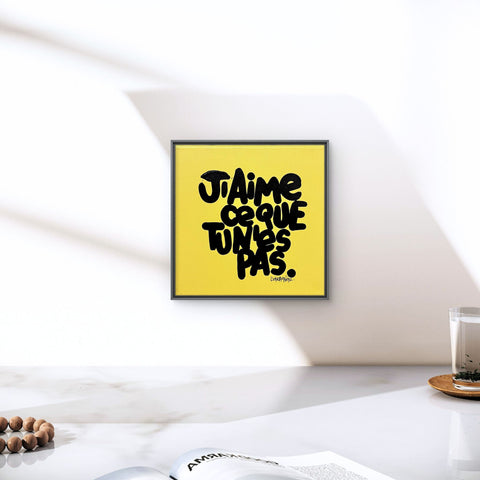 Ce que tu n'es pas I Œuvre originale sur toile de L’oiseau noir 20x20