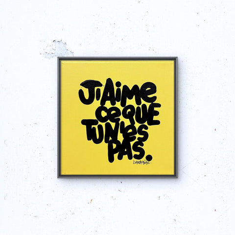 Ce que tu n'es pas I Œuvre originale sur toile de L’oiseau noir 20x20