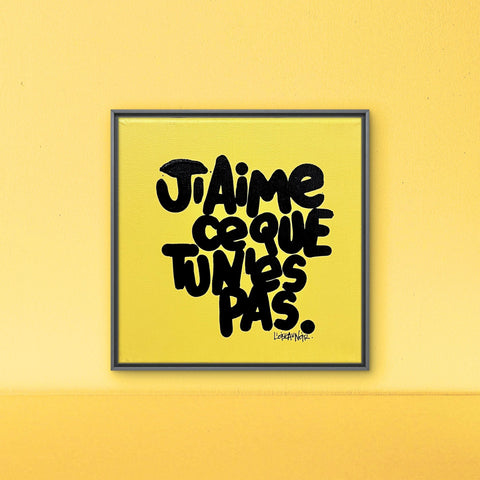 Ce que tu n'es pas I Œuvre originale sur toile de L’oiseau noir 20x20