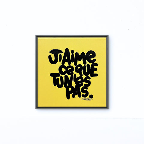 Ce que tu n'es pas I Œuvre originale sur toile de L’oiseau noir 20x20